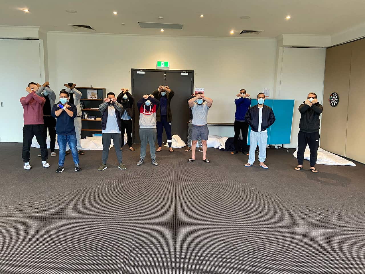 Refugees and asylum seekers in Melbourne's Park Hotel on Sunday said they are concerned about the response of Serco and the ABF.