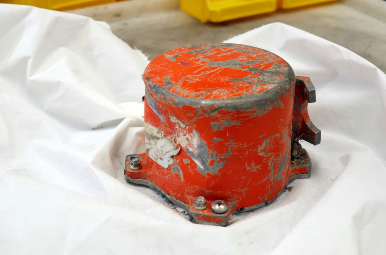 This photo provided by by the French air accident investigation authority BEA on Saturday, March 16, 2019, shows the cockpit voice recorder. 