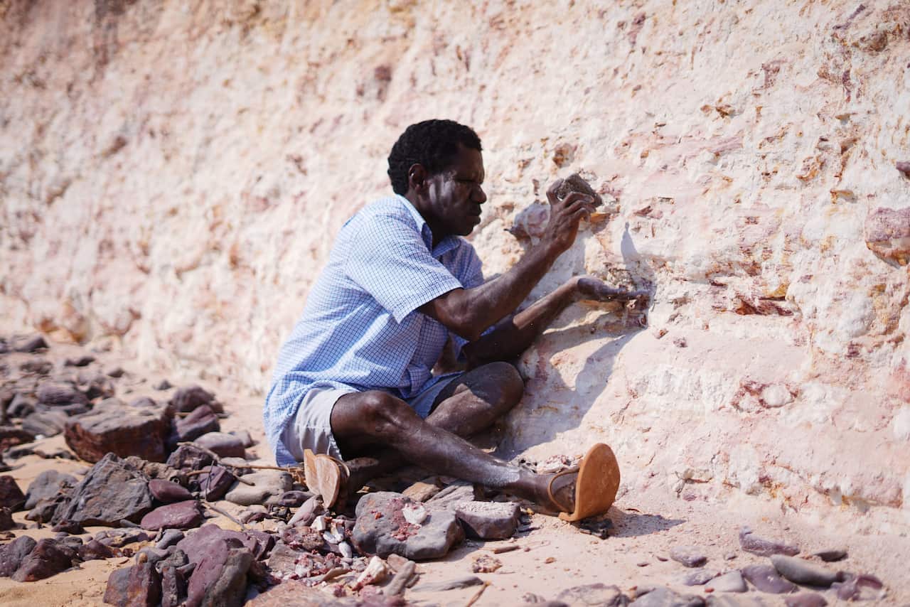 Pedro Wonaeamirri will join six other artists from Melville as part of the 65 NATSIAA finalists.