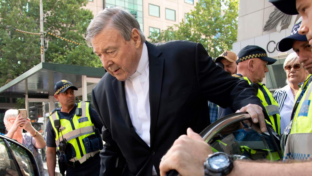 George Pell leaves the County Court in Melbourne on December 11, 2018.