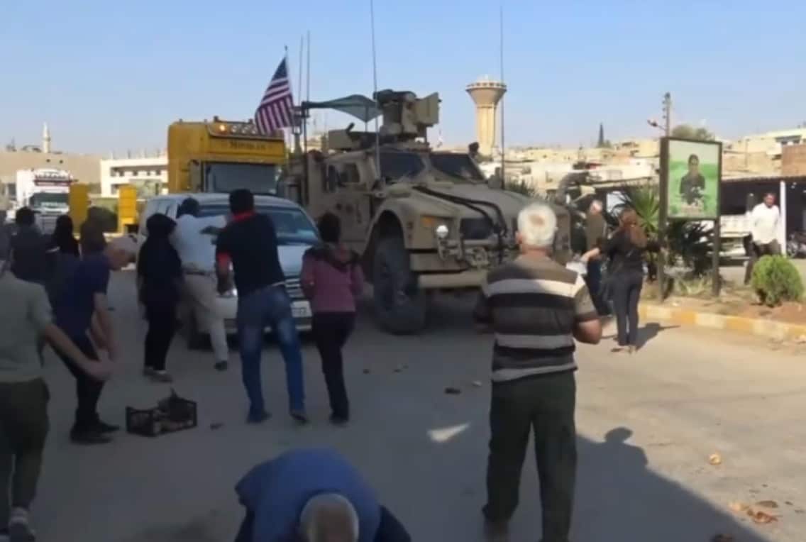 Furious locals said the United States were "traitors" for abandoning the Kurds.