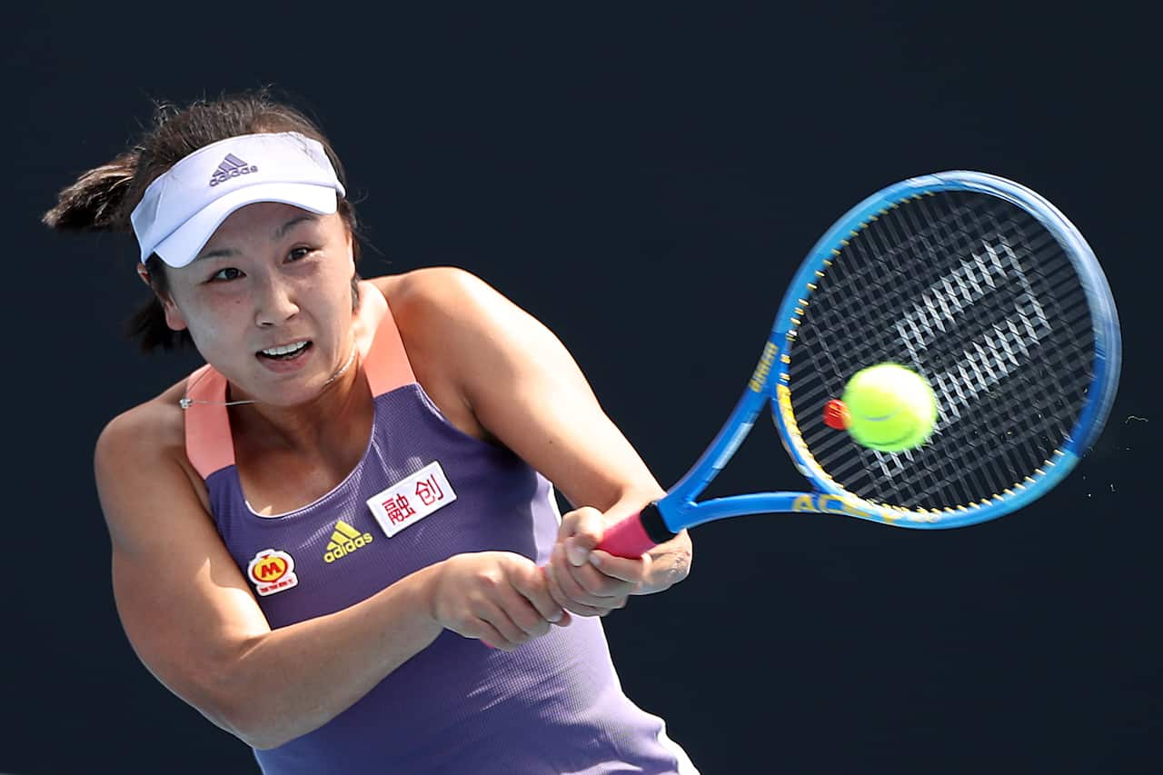 Chinese tennis player Peng Shuai. 