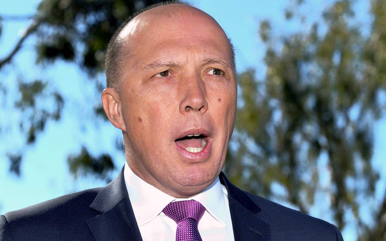 'Rot in jail': Peter Dutton.