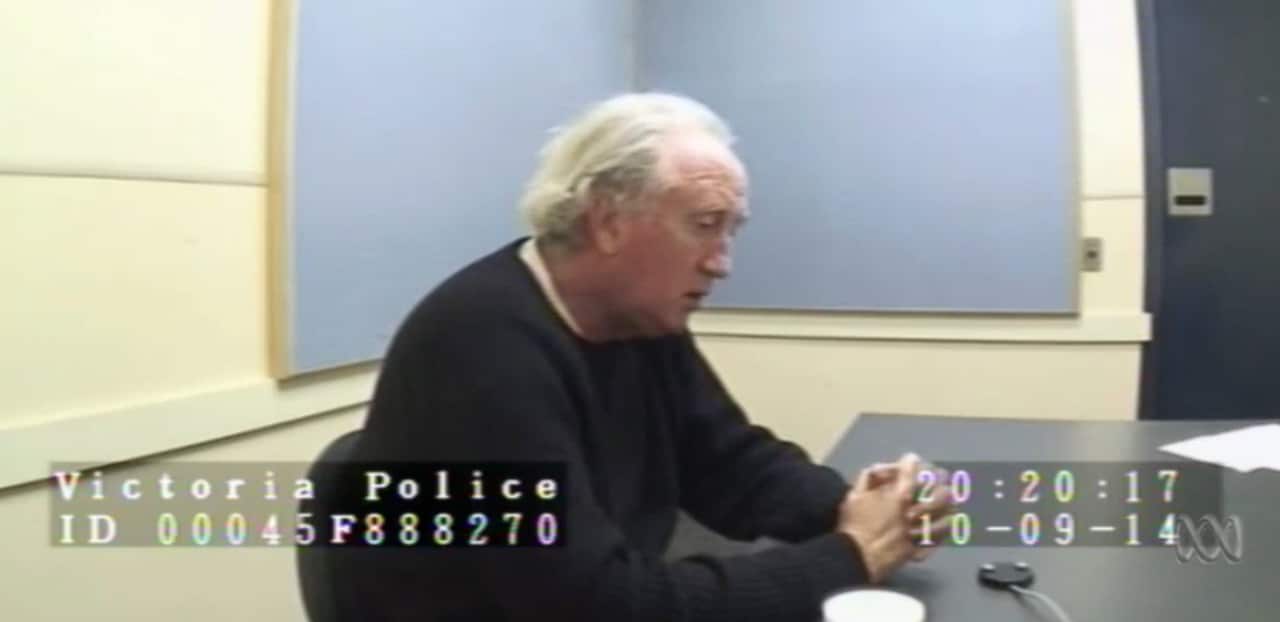 Peter Kehoe faces questioning from Victoria Police.