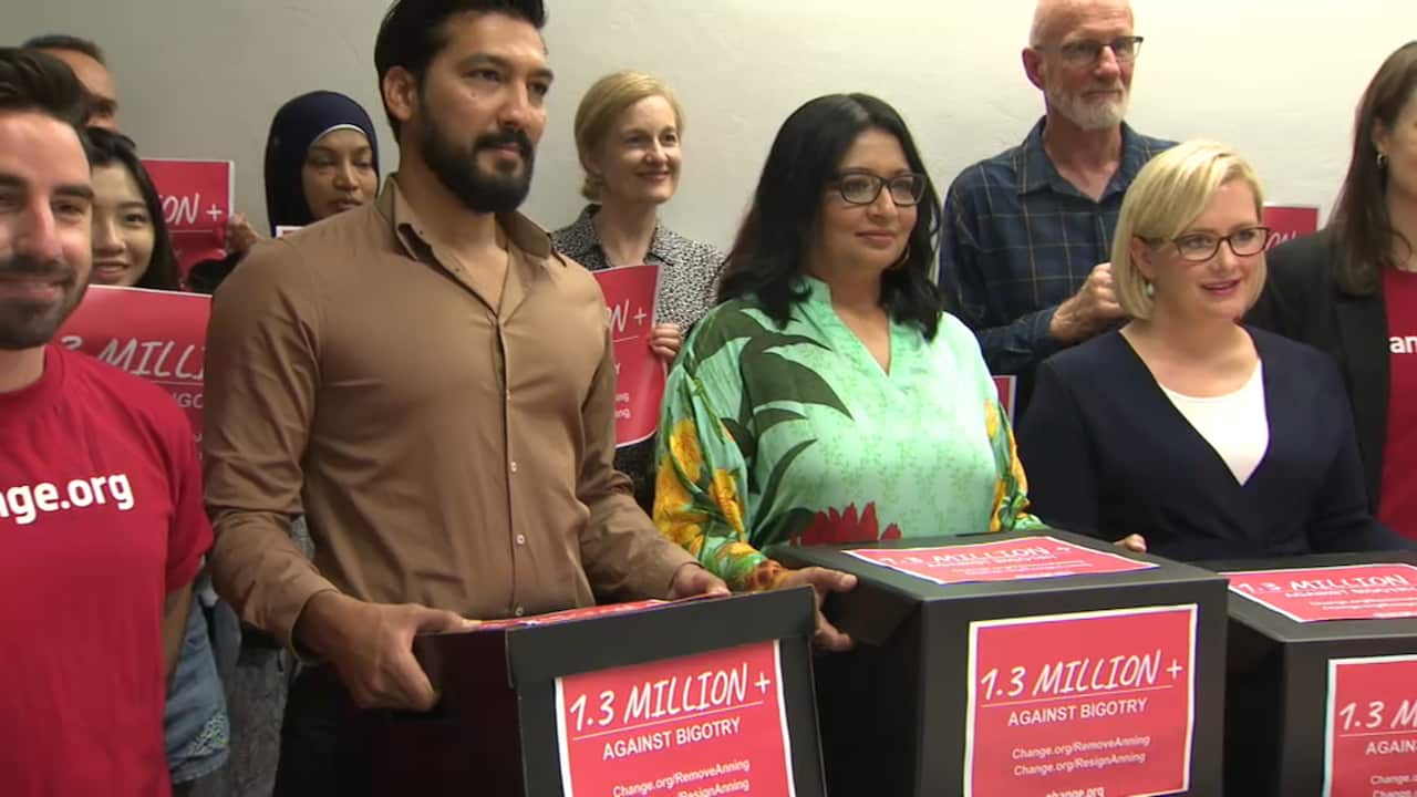 Harris Sultan and Kate Ahmad handed over the petition signed by 1.3 million people on Wednesday morning.