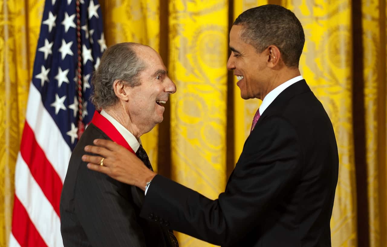 Novelist Philip Roth was presented with the National Humanities Medal in 2011.