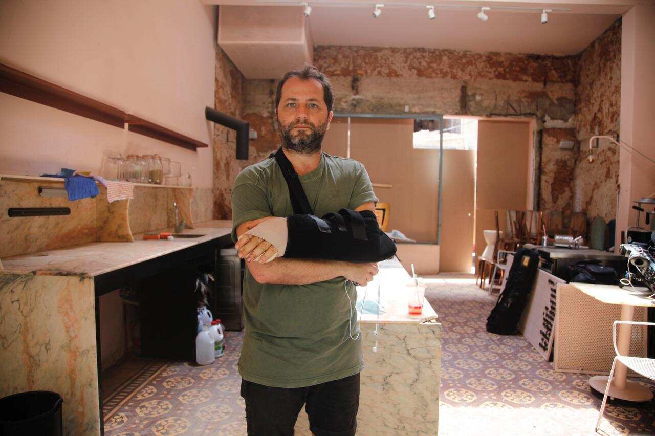 Australian Omar Jheir rebuilt his cafe in downtown Beirut after it was destroyed in the explosion.