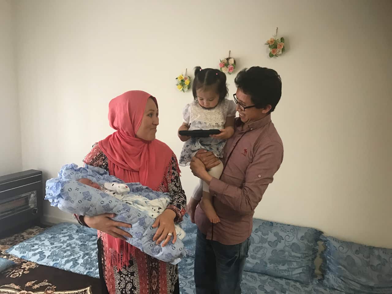 Afghan refugee Ramazan Kawish and family