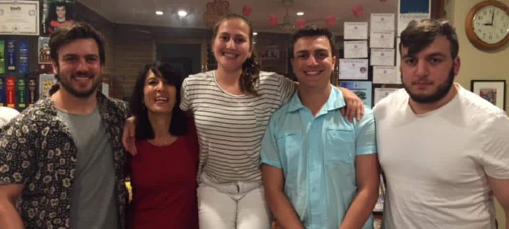 Kathy Karatasas and her four children.