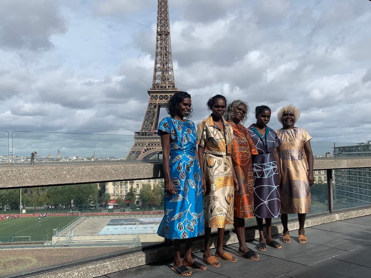 Artists from the Babbarra Women's Centre in Paris