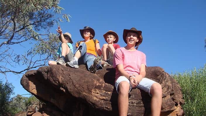 Susanne Thiebe and her three children in 2012.