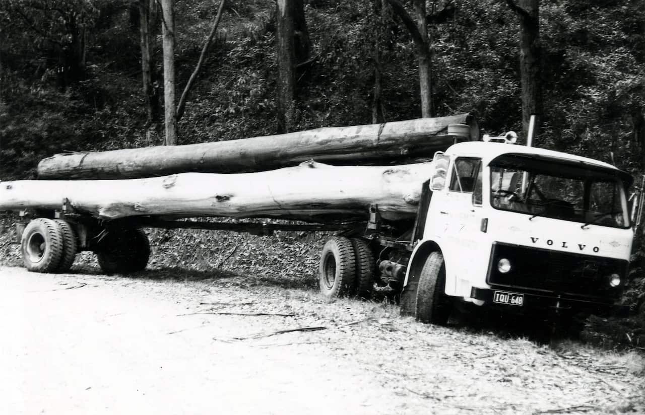 Robin Smith's trailer that was crashed into by the assailant.