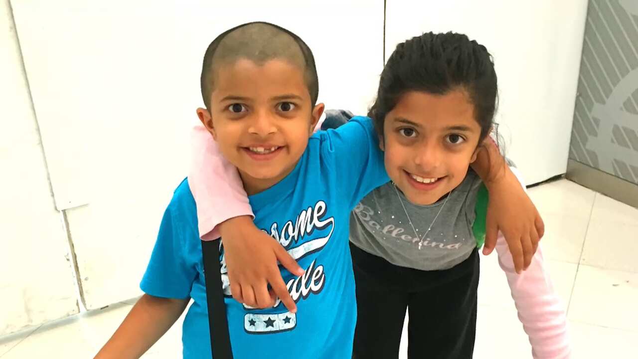 Deyaan and his sister.