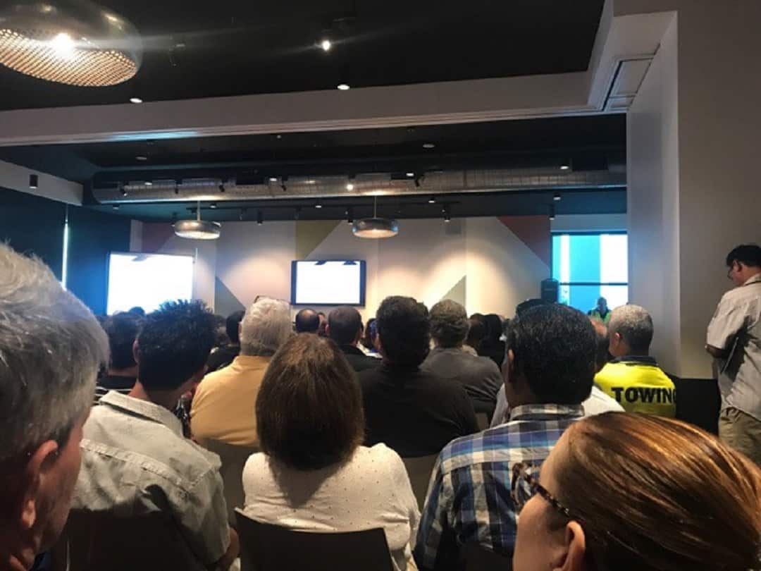 Numerous people turned out for the first Red Lea Chickens creditors’ meeting.