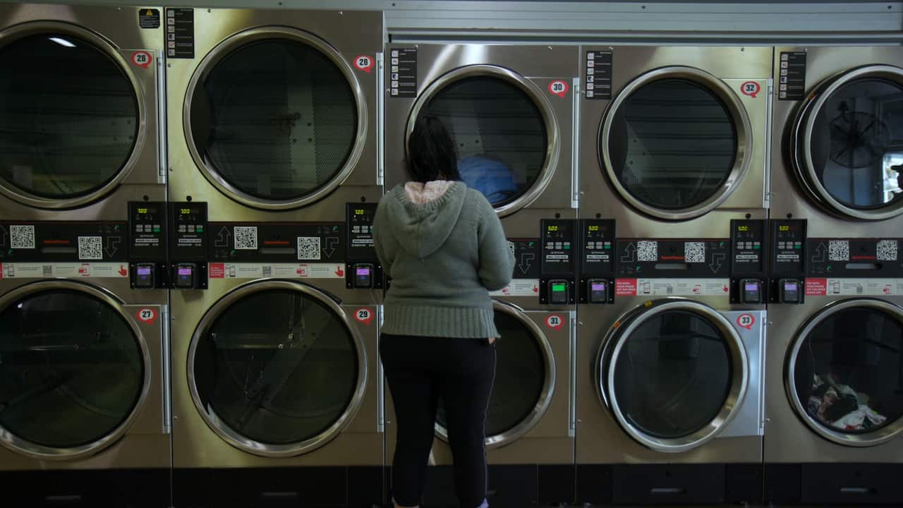 Renai Middleton spending her time at the local laundromat, something she said she never saw herself doing