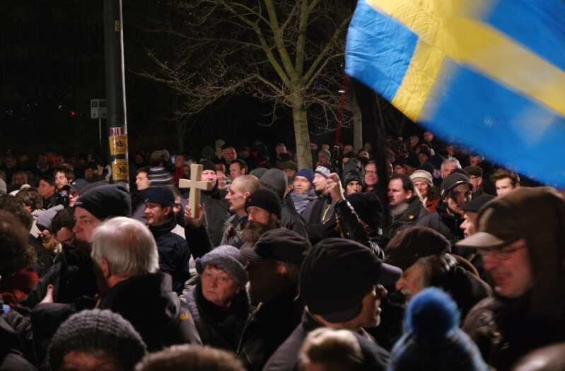 Pegida and anti-Pegida rallies