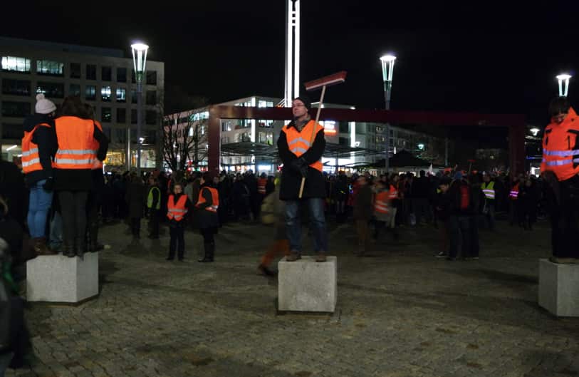 Pegida and anti-Pegida rallies