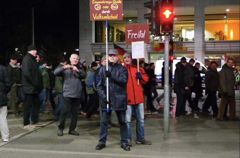 Pegida and anti-Pegida rallies