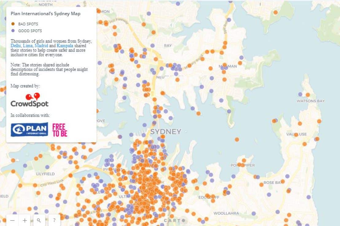 Plan International - Sydney map