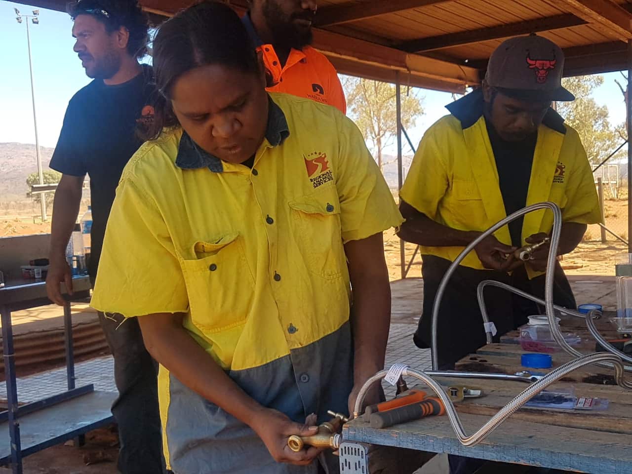 Calling a plumber can take days or even weeks in the remote APY Lands. 