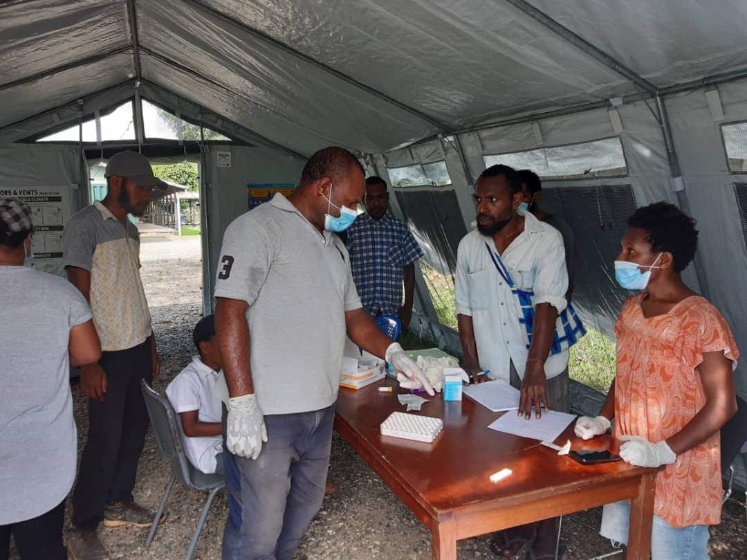 A Port Moresby testing centre