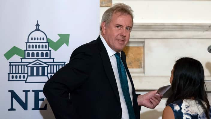A file photo of former British Ambassador Sir Kim Darroch at the British Embassy in Washington