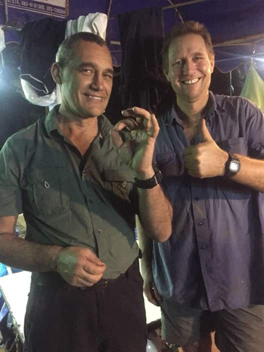 Australian doctor Richard Harris (right) with his dive partner