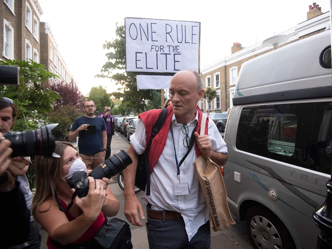 Boris Johnson's Special Advisor, Dominic Cummings returns to his home in London