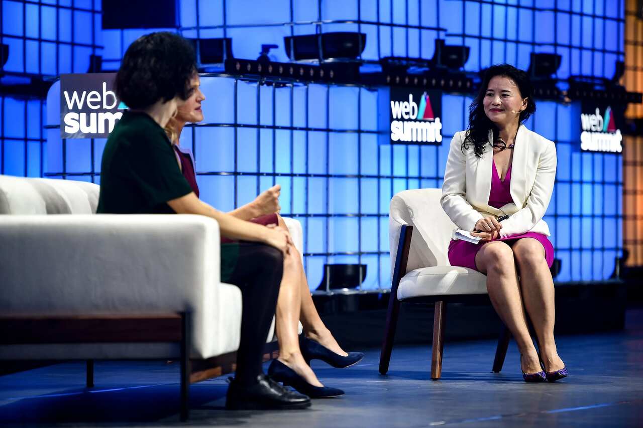 Cheng Lei, Anchor, CGTN, at the Web Summit in Lisbon, Portugal in 2019