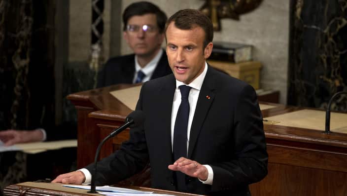 French president Emmanuel Macron addresses the United States Congress 