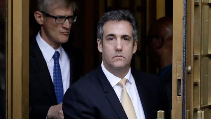 Michael Cohen leaves a hearing at United States Federal Court in New York