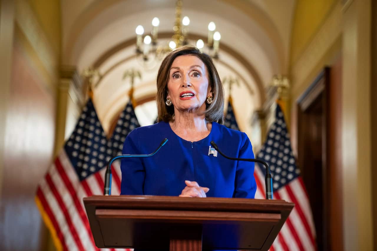 Nancy Pelosi announcing the House will begin a formal impeachment inquiry into US President Donald Trump