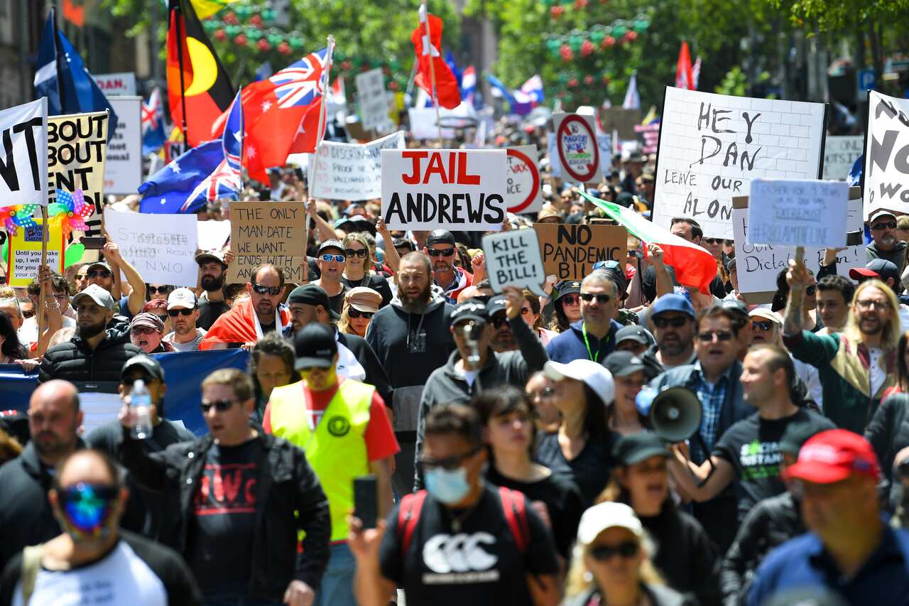 Anti-lockdown and vaccine mandate rally