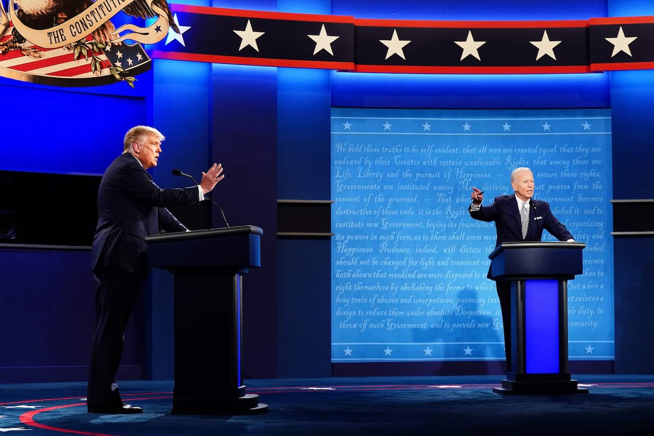 President Trump and Joe Biden spar during the first 2020 presidential election debate