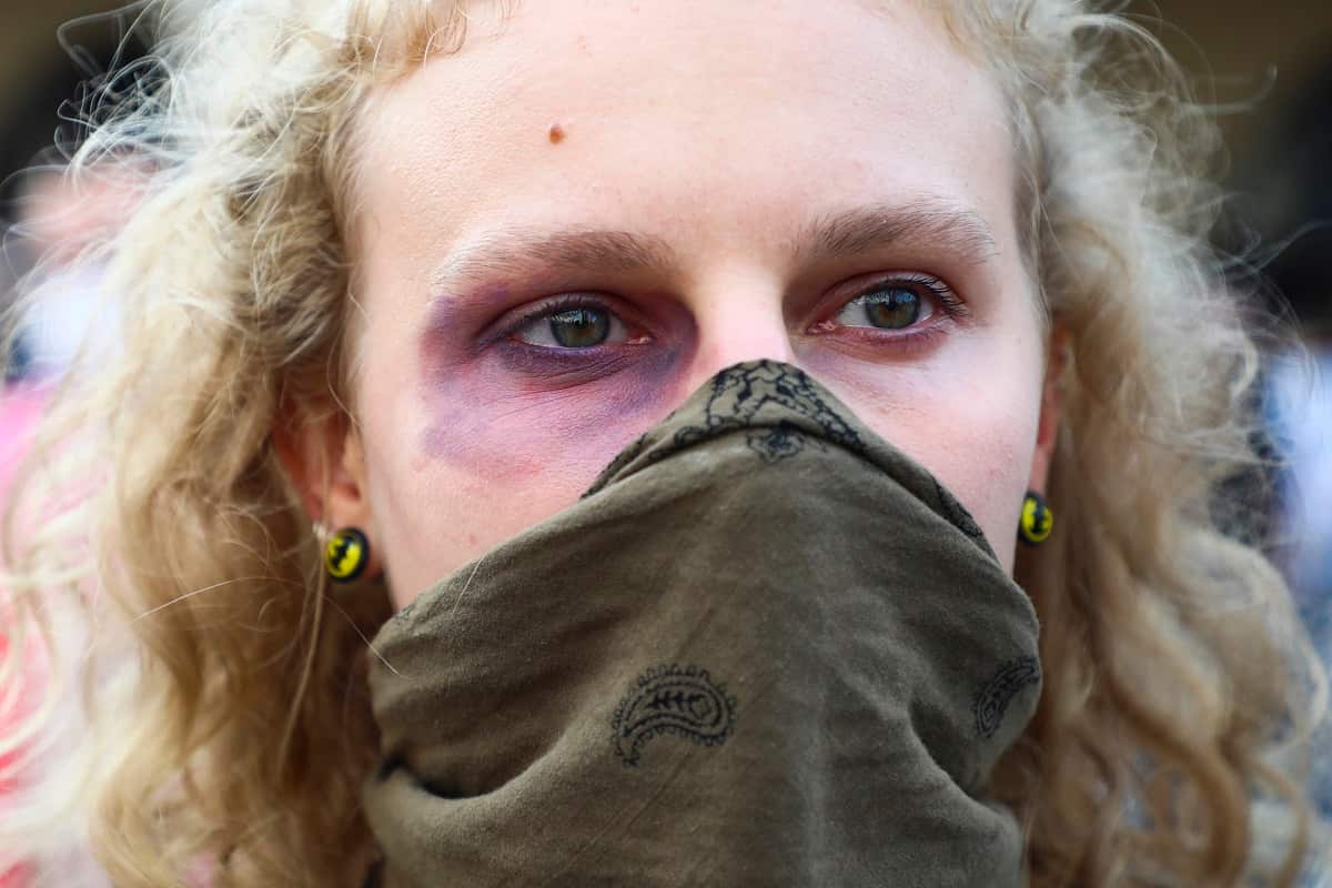 Anti-Domestic Violence Protest In Krakow