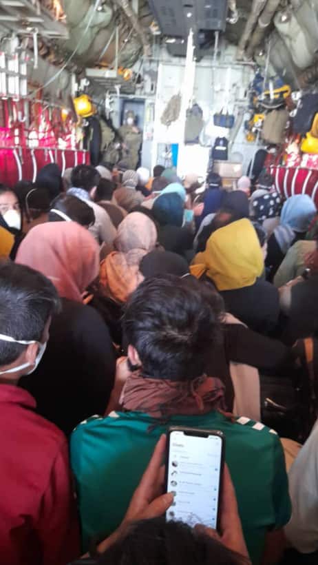 The evacuation flight leaves Kabul.