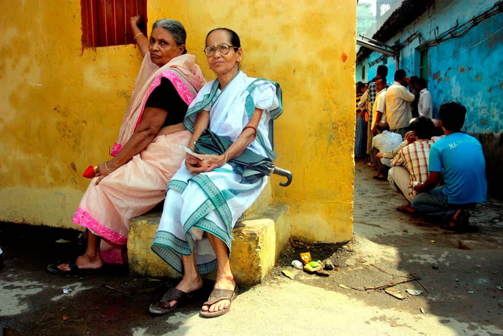 Two elderly women in India