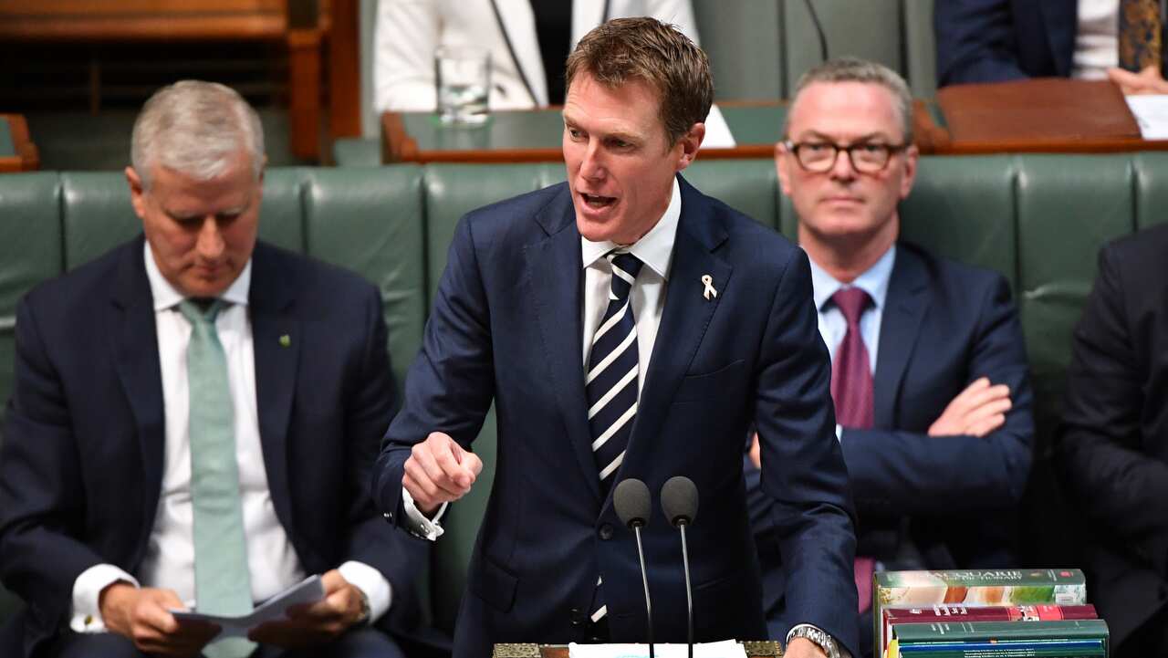 Attorney-General Christian Porter during Question Time in the House of Representatives at Parliament House in Canberra.