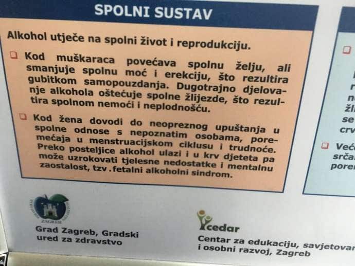 The posters displayed on trams around Zagreb.