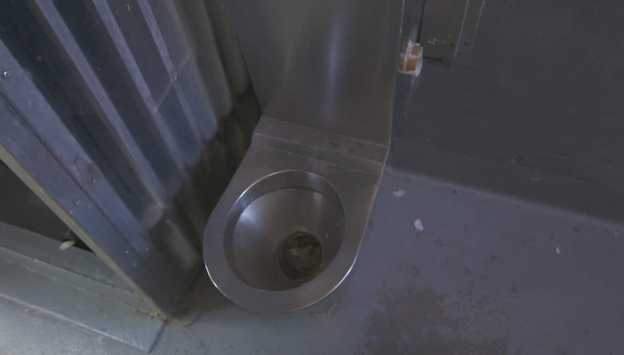 Toilet and showering facilities in the induction unit