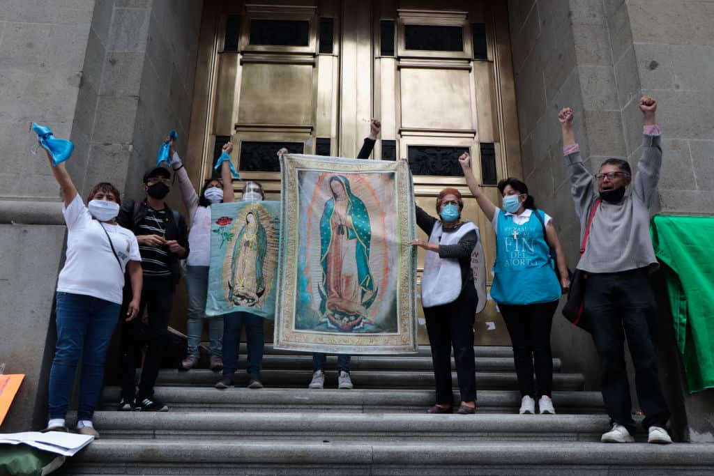 Protesters have celebrated the abortion court ruling