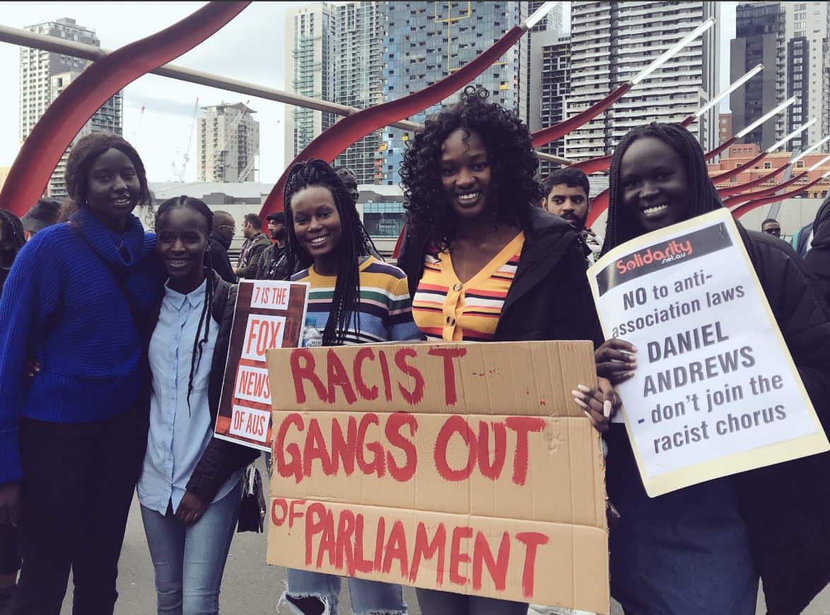 Protesters said they were "standing up to racism".