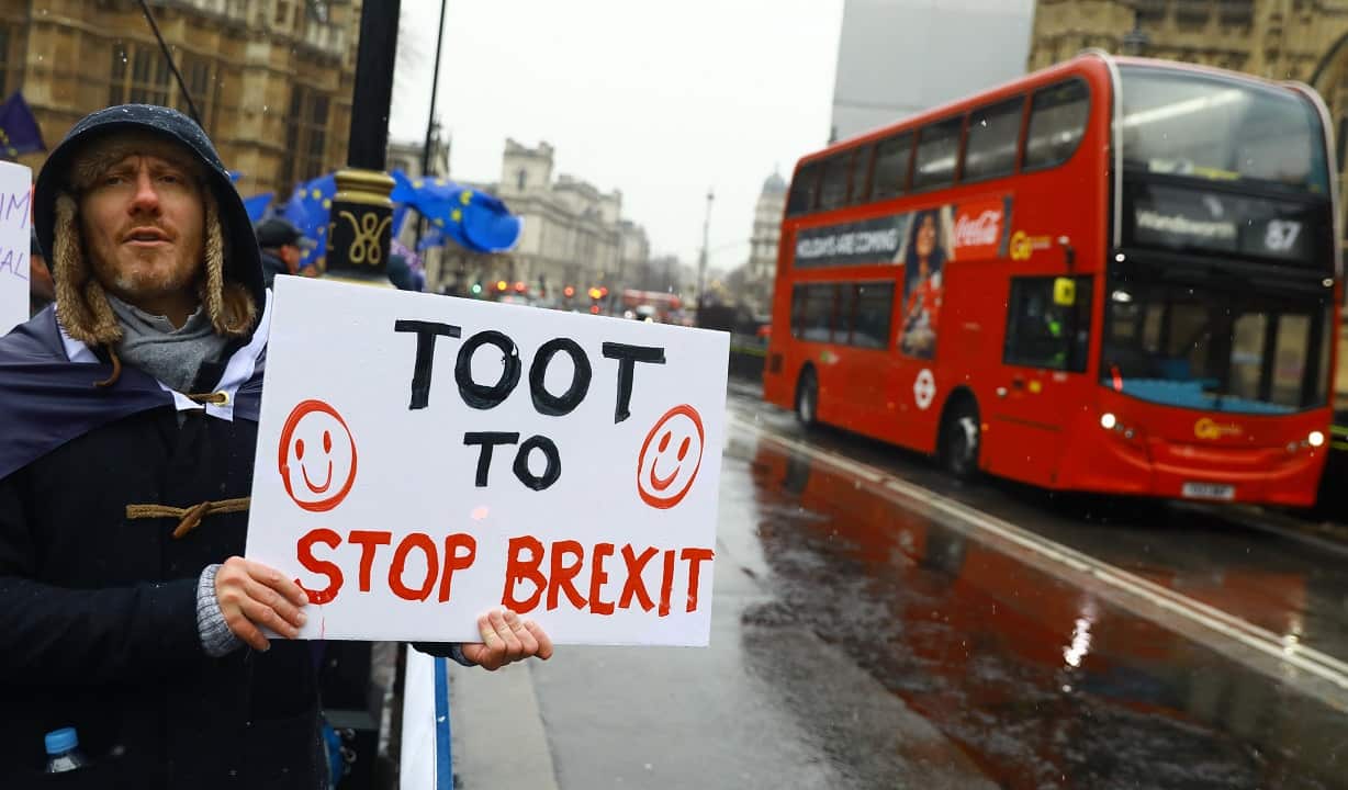 There still remains anti-Brexit feelings in Britain.