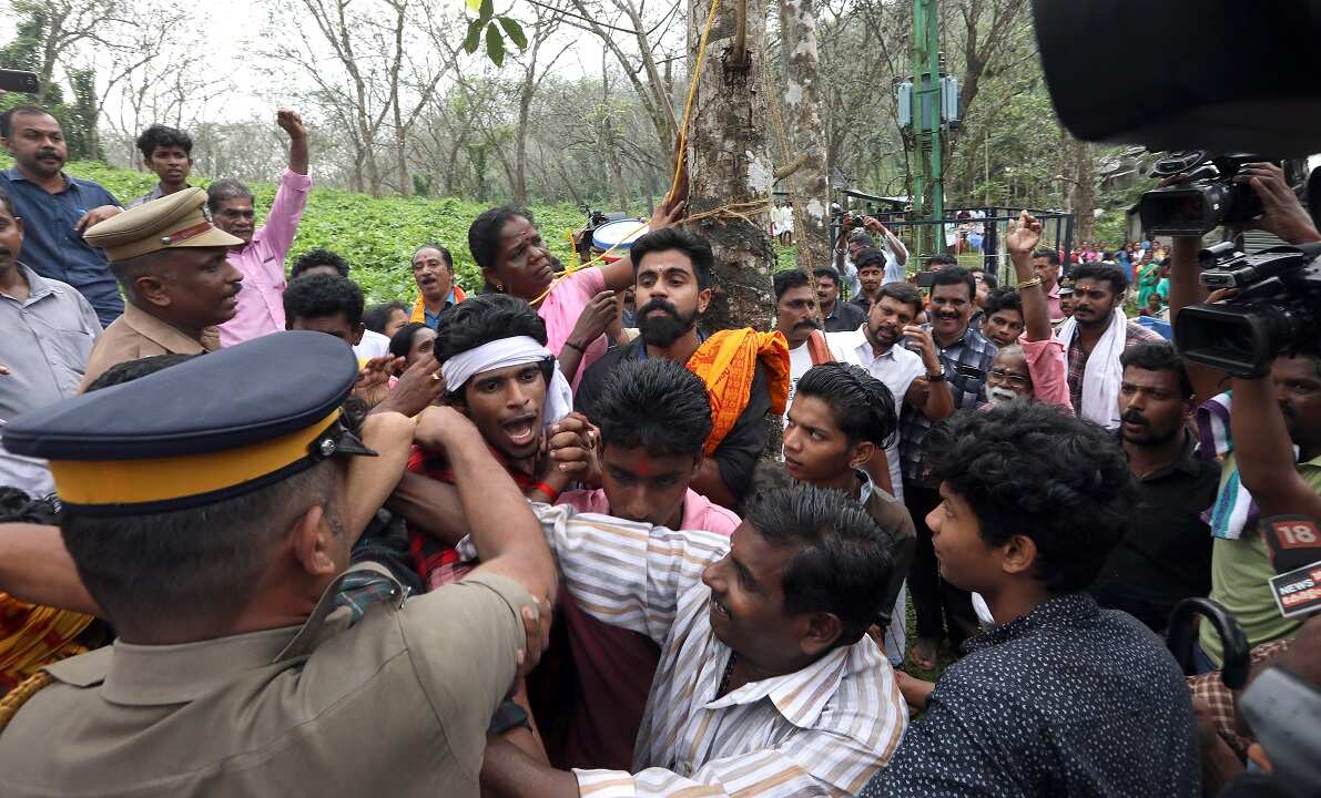 October 16: Protests after a court ended a centuries-old ban on the entry of women of menstruating age into the Sabarimala Temple.