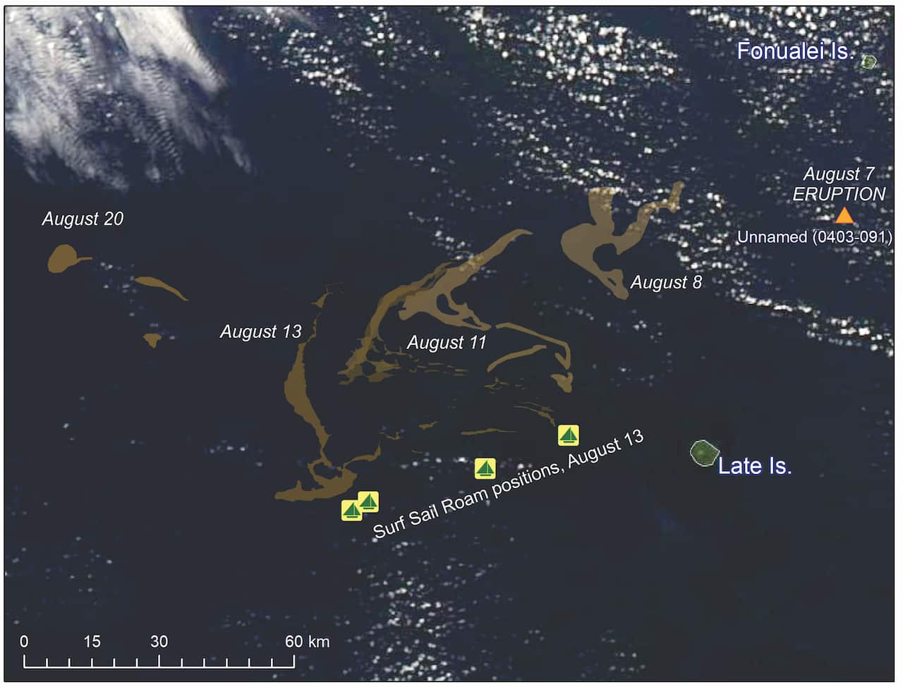 Pumice Raft track map