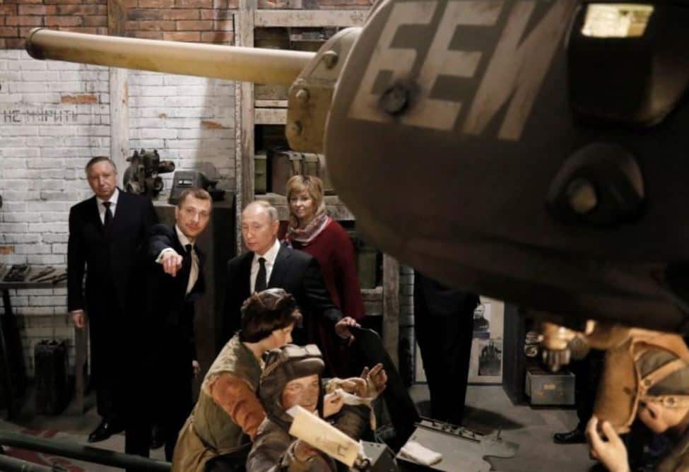 Mr Putin made the comments while speaking with  World War Two veterans in St Petersburg.