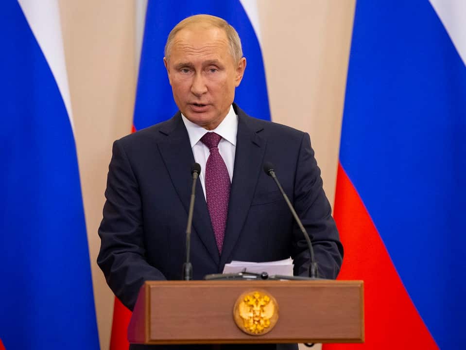 The Russian President apologised to the families of those killed in the crash.