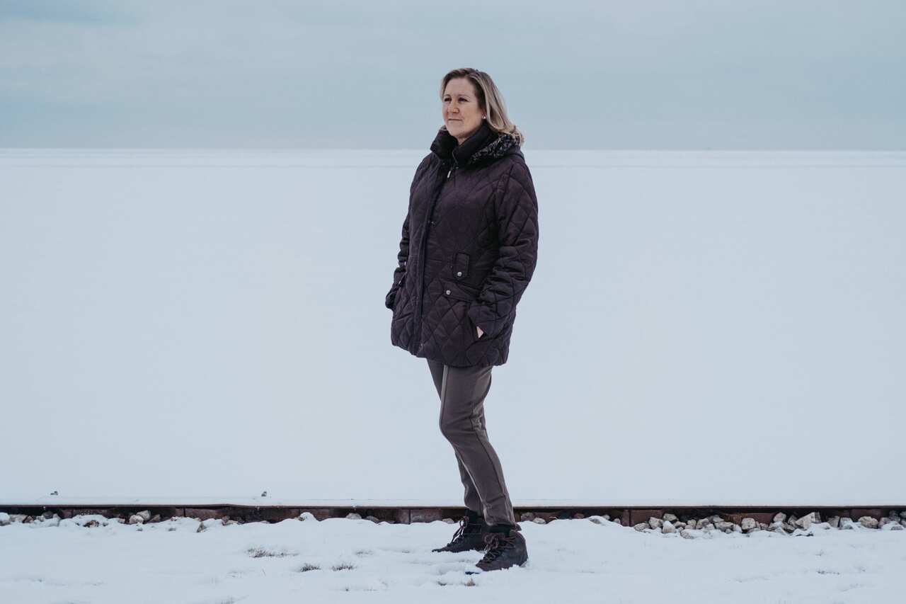 Lenka Perron in St. Clair Shores, Michigan, on 25 January.