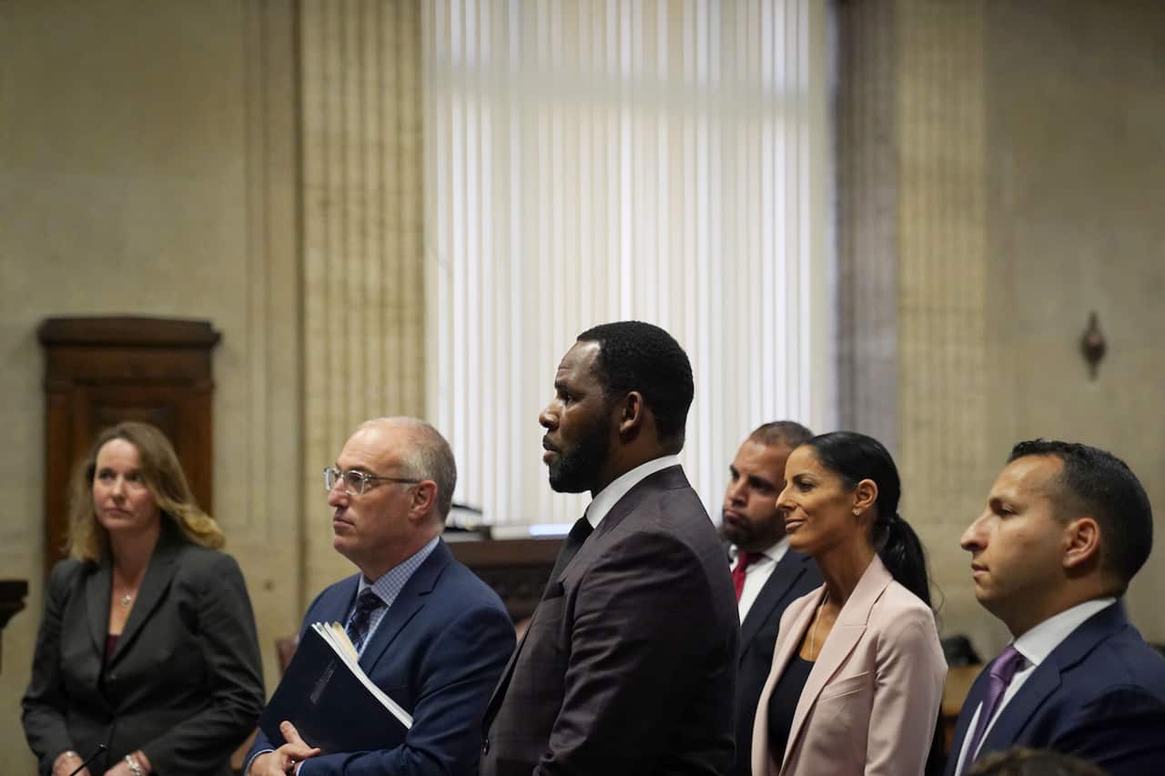 R. Kelly appears at a hearing on June 26, 2019.