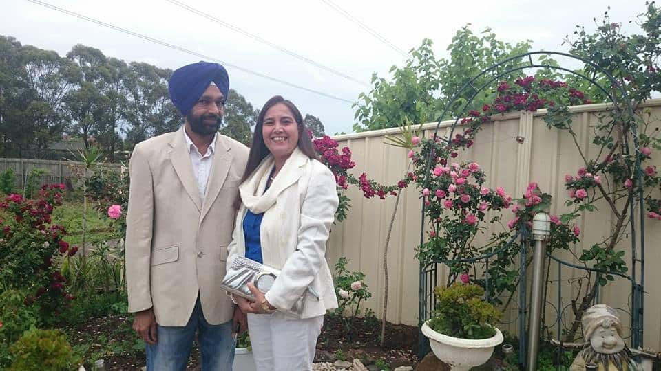 Raghbir and her husband Lakhwinder.